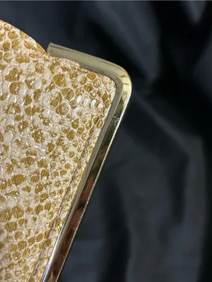 Gold Snakeskin Embossed Women’s Clutch Bag thumbnail 14