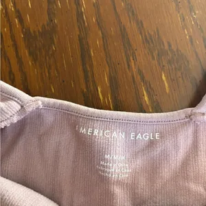 American Eagle Outfitters Ribbed Crop Tank Top Size M thumbnail 2