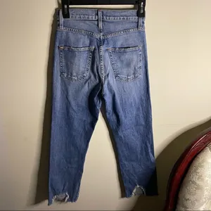 Alice + Olivia Amazing Double Waist Straight Leg Jeans in Watch Me- Size 25 thumbnail 5