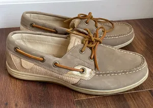 Sperry Sueded Jute and Metallic Slip On Boat Shoes STS95795 thumbnail 1