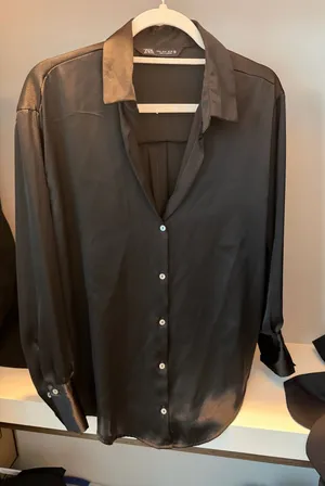ZARA Silky Top Black thumbnail 1
