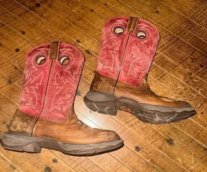 Durango Lady Rebel womens 10” Weston brown embroidered cowboy boots thumbnail 1
