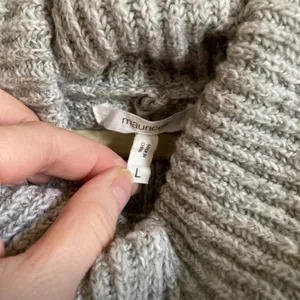 *Maurices Gray Marbled Knit Waffle Knit Cowl Neck Long Sleeve Sweater #QB thumbnail 2