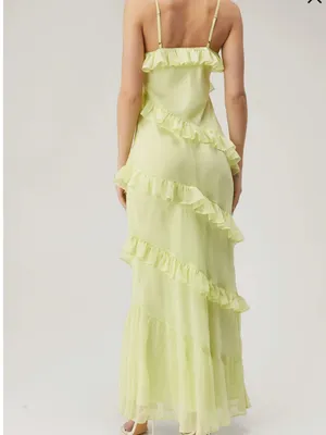 Nasty Gal Tiered Ruffle Chiffon Maxi Dress thumbnail 2