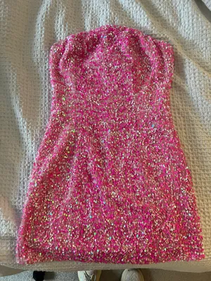 Size 6 Premium Velvet Sequin Bandeau Mini Dress thumbnail 7