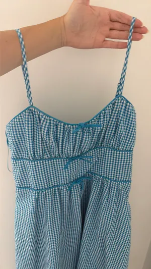 Vestique blue gingham dress  thumbnail 5