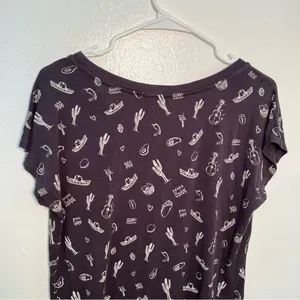 Pleione‎ Women's Size Small T-Shirt Gray Scoop Neck Southwest Sombrero Chips thumbnail 8