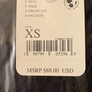 Free People Juicy Long Sleeve thermal Top in black ‎ size XS NWT msrp $88 thumbnail 3