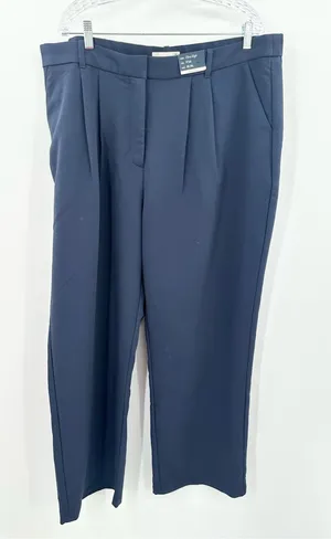 Abercrombie & Fitch NWT Women's Wide Leg Ultra High Rise Blue‎ Pants Size 20L thumbnail 1