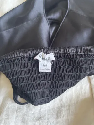 Black Garage Satin Corset Top thumbnail 3