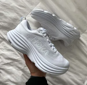 Hoka Bondi 8 Triple White Running Shoes Women’s Size 8 thumbnail 1