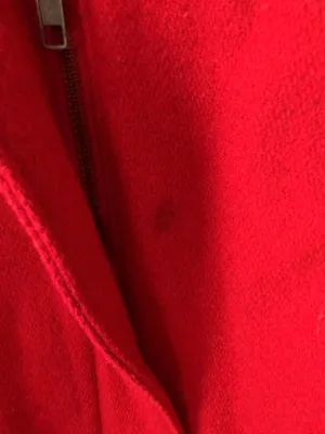 80’s Style Women’s Vintage Red Suede Leather Bomber Jacket Size Large thumbnail 9