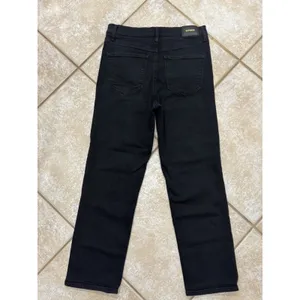 Express classic black denim high-rise straight ankle jeans — size 6R thumbnail 4