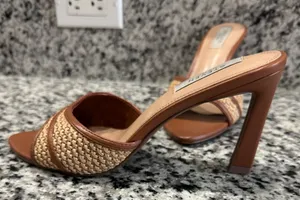Steven by Steve Madden Raffia kitten heel thumbnail 1