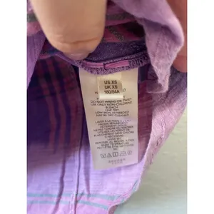 Anthropologie Pilcro Purple Short Sleeve Blouse Sz XS Boho thumbnail 5
