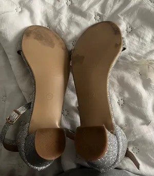 Silver Sparkly High Heels Size 6.5 thumbnail 4