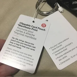 Lululemon Clippable Card Pouch Manifesto Print black / gray thumbnail 12