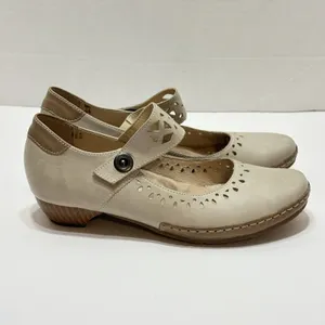Remonte Mary Jane Comfort Pumps Beige Leather Women’s Size 38(7.5) thumbnail 2