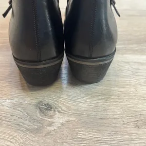 Sam Edelman Black‎ Leather Cut-Out Ankle Boots Pointed Toe Block Heel Size 9 thumbnail 4