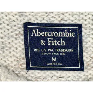 Abercrombie & Fitch Cream Black Fair Isle Long Sleeve Mini Sweater Dress Women M thumbnail 3
