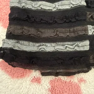 Y2K Strapless Bodycon Mini Dress Black Grey Ruffle Textured Tube Dress Fairy Grunge Coquette Clubwear S thumbnail 9