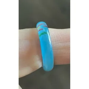 Vintage Seventies ‎ Retro Ring in a turquoise color. thumbnail 4