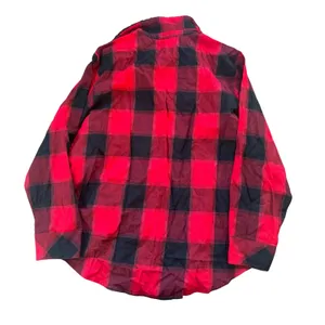 Victorias Secret Plaid Sherpa Lined Flannel Shirt Size‎ L Red Black Cozy NWT thumbnail 3
