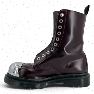 Dr. Martens Grasp Oxblood Red Boots Exposed Steel Toe Edgy Grunge Utility UK 5 thumbnail 5