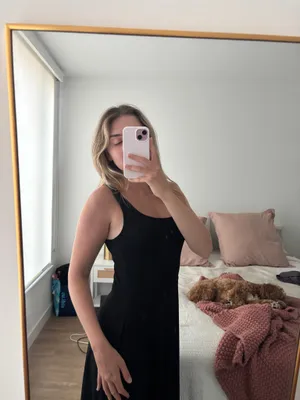 Black midi dress thumbnail 3