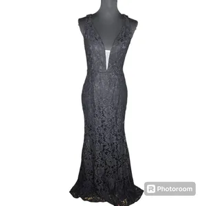 Lulus Everly Black‎ Lace Maxi Dress thumbnail 2