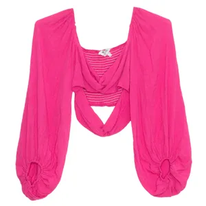 Princess Polly Crop Top Y2K Fairy Cottage Boho Renaissance Coquette Bold Pink 10 thumbnail 1