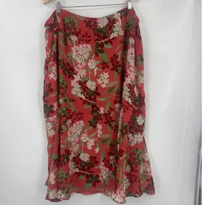Emma Jame Boho 2 Piece Skirt Set Cottagecore Floral Rust Romantic Flowy Chiffon thumbnail 12