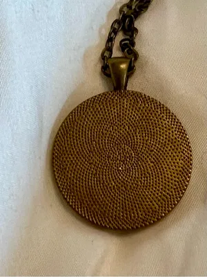 "You're My Person" Round Pendant Necklace - Black & White thumbnail 2