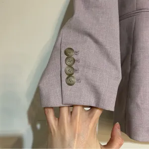 Ann Taylor Lavender Single Button Blazer Size 8 Petite Office Work Spring thumbnail 3