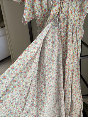 American Eagle Floral Tie Cover Up Top thumbnail 2