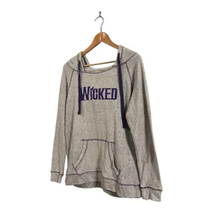 Wicked Broadway Musical Gray Purple Pullover Hoodie Medium thumbnail 2