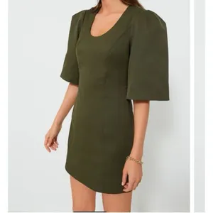 Tuckernuck Ariella Mini Dress XS Olive Green Twill Puff Sleeve Utility NWT thumbnail 13