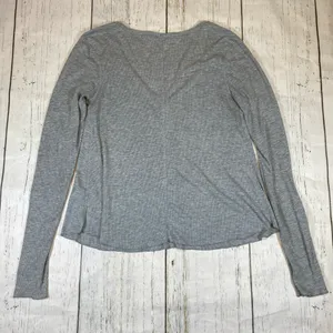 Free People Intimately Rock The Boat Long Sleeve Ribbed V Neck Shirt thumbnail 5