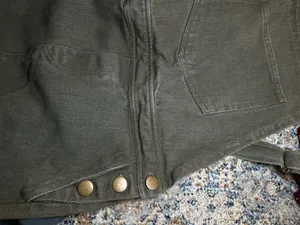 Forever 21 Olive Green Denim Overall Dress Size M thumbnail 5