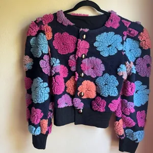 Flower Tufted Jacket Size M thumbnail 2