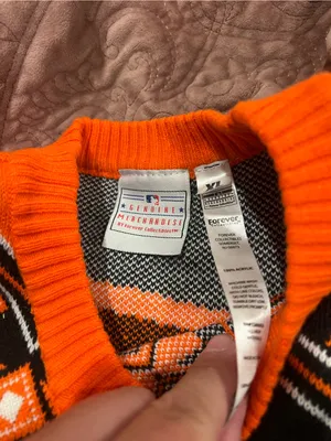 Forever Collectibles Orange & Black World Series Champions Crewneck Sweater thumbnail 3