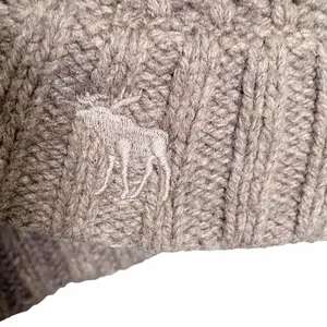 Abercrombie & Fitch Y2K Wool Sweater Vest Brown Shawl Collar Women’s Size Small thumbnail 6