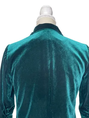 Skies are blue Velvet Ruched Sleeves Blazer Women’s Size XS Holidays Christmas thumbnail 5