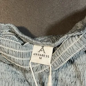 Anrabess Light Blue Tank Crop Womens Shirt M F-3‎ thumbnail 2