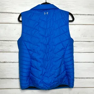 Under Armour ColdGear Blue Puffer Vest Size Medium Quilted Zip Front thumbnail 2