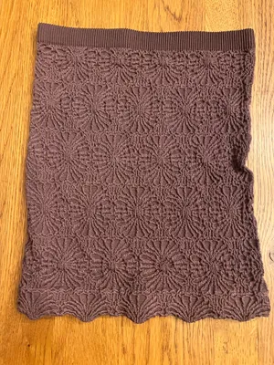 Textured Knit Brown Women's Top thumbnail 1