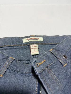 Abercrombie & Fitch Women’s Size 4 Blue Cropped Capri Pants Cotton Stretch thumbnail 3