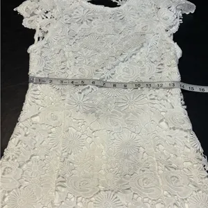 Lulu's White Floral Lace Backless Sheath Dress Size M NWT Classy, Feminine thumbnail 13