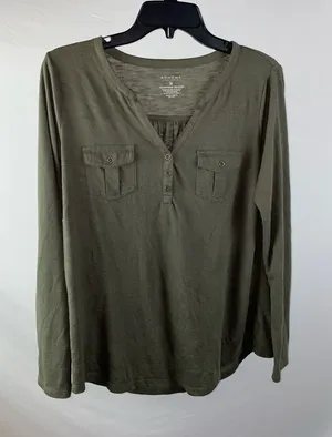 Long sleeve blouse Green Size M thumbnail 1