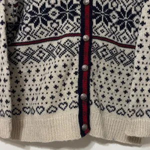 Vintage L.L. Bean Fair Isle Nordic Cardigan Sweater Wool Sie XL Women’s Winter thumbnail 5